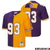 Jalen Nailor No 83 Men Mitchell & Ness Purple Gold Minnesota Vikings 1998 Split Legacy Replica Jersey