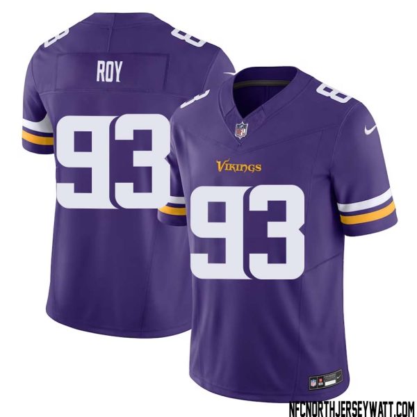 Jaquelin Roy No 93 Men Purple Minnesota Vikings Vapor F.u.s.e. Limited Jersey- Replica