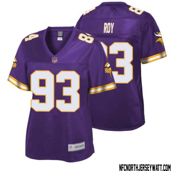 Jaquelin Roy No 93 Women Nfl Pro Line Purple Minnesota Vikings Retired Player Replica Jersey