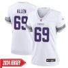Jared Allen No 69 Men’S Minnesota Vikings White Alternate Custom Game 2024 Jersey
