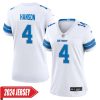 Jason Hanson No 4 Woman’S Detroit Lions Home Game 2024 Jersey – Blue