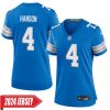 Jason Hanson No 4 Woman’S Detroit Lions Away Game 2024 Jersey – White