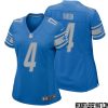 Jason Cabinda No 45 Women Blue Detroit Lions Player Home Game Jersey – Replica