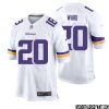 Jaylin Williams No 38 Men White Minnesota Vikings Game Player Away Jersey – Replica