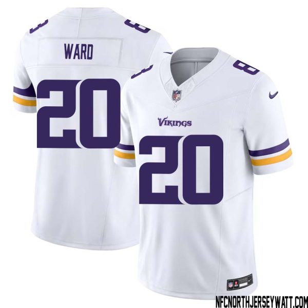 Jay Ward No 20 Men White Minnesota Vikings Vapor F.U.S.E. Limited Jersey- Replica