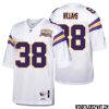 Jim Kleinsasser No 40 Men Mitchell & Ness White Minnesota Vikings Authentic Throwback Retired Player Jersey- Replica
