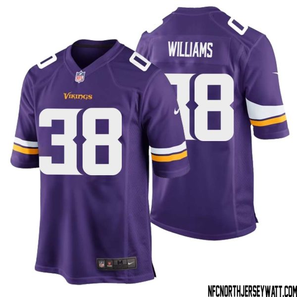 Jaylin Williams No 38 Minnesota Vikings Game Jersey Court Purple for Mens – Replica