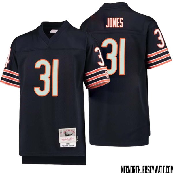 Jaylon Jones No 31 Youth Mitchell & Ness Navy Chicago Bears 1985 Legacy Retired Player Jersey – Replica