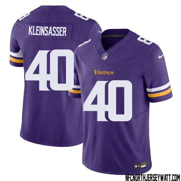 Jim Kleinsasser No 40 Men Purple Minnesota Vikings Vapor F.u.s.e. Limited Jersey- Replica
