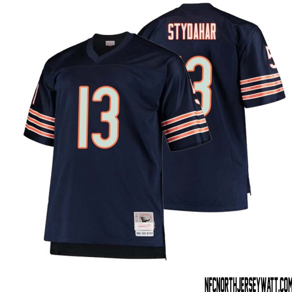 Joe Stydahar No 13 Men Mitchell & Ness Navy Chicago Bears Big & Tall 1966 Retired Player Replica Jersey