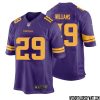 Jim Marshall No 70 Men Purple Minnesota Vikings Alternate Game Jersey – Replica