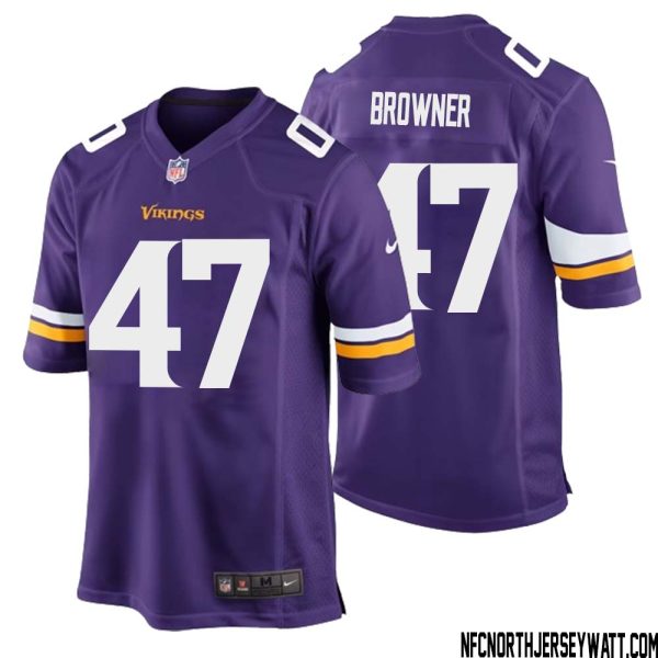 Joey Browner No 47 Minnesota Vikings Game Jersey Court Purple for Mens – Replica