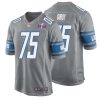 John Gordy No 75 Mens Custom Blue Detroit Lions Super Bowl Lviii Player Home Game Jersey