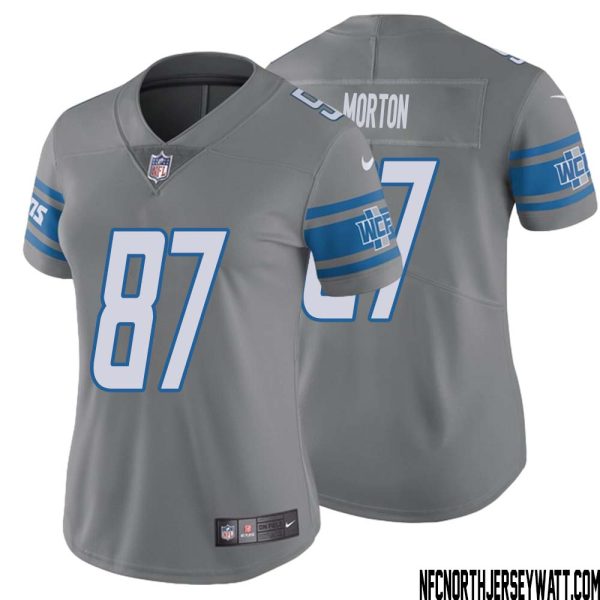 Johnnie Morton No 87 Women Steel Detroit Lions Vapor Untouchable Color Rush Limited Player Jersey – Replica