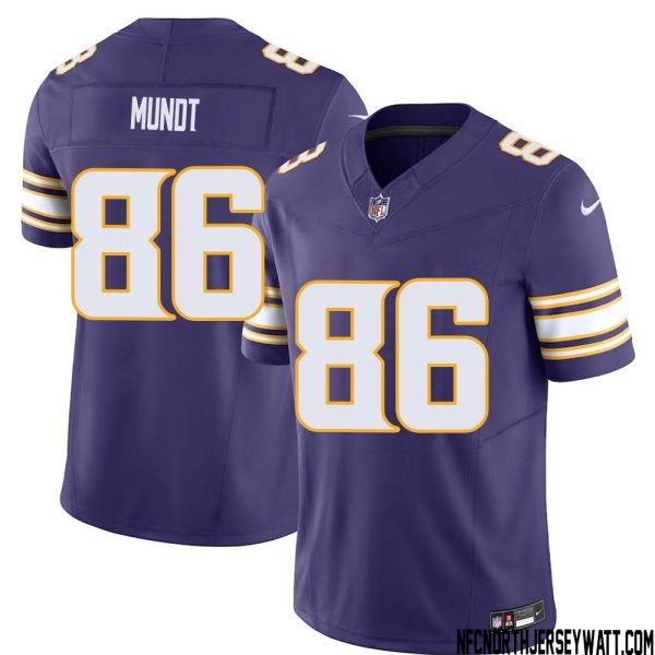 Johnny Mundt No 86 Mens Purple Minnesota Vikings Vapor F.u.s.e. Limited Jersey- Replica
