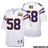 Jonathan Bullard No 90 Men Mitchell & Ness White Minnesota Vikings Authentic Throwback Retired Player Jersey- Replica