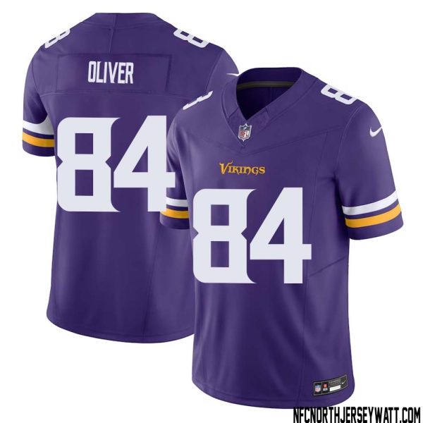 Josh Oliver No 84 Men Purple Minnesota Vikings Vapor F.u.s.e. Limited Jersey- Replica