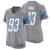 Josh Paschal No 93 Womens Custom Blue Detroit Lions Super Bowl Lviii Player Home Game Jersey