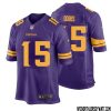 Josh Oliver No 84 Men Purple Minnesota Vikings Alternate Game Jersey – Replica