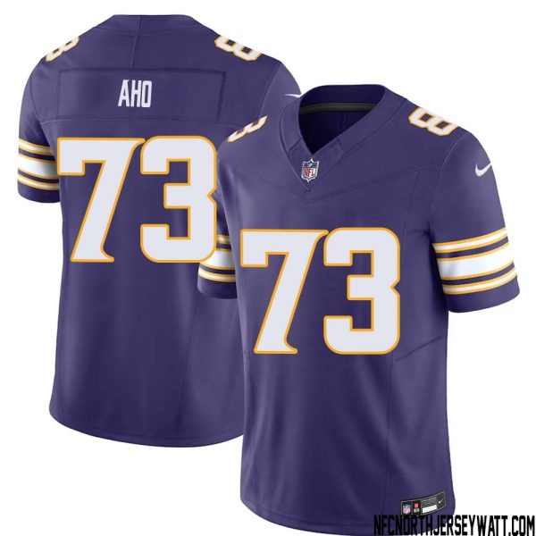 Junior Aho No 73 Mens Purple Minnesota Vikings Vapor F.U.S.E. Limited Jersey- Replica