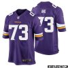 Justin Jefferson No 18 Minnesota Vikings Game Jersey Court Purple For Mens – Replica