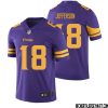 Junior Aho No 73 Men Purple Minnesota Vikings Color Rush Vapor Untouchable Limited Jersey- Replica
