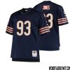 Justin Fields No 1 Men Mitchell & Ness Navy Chicago Bears Big & Tall 1966 Retired Player Replica Jersey