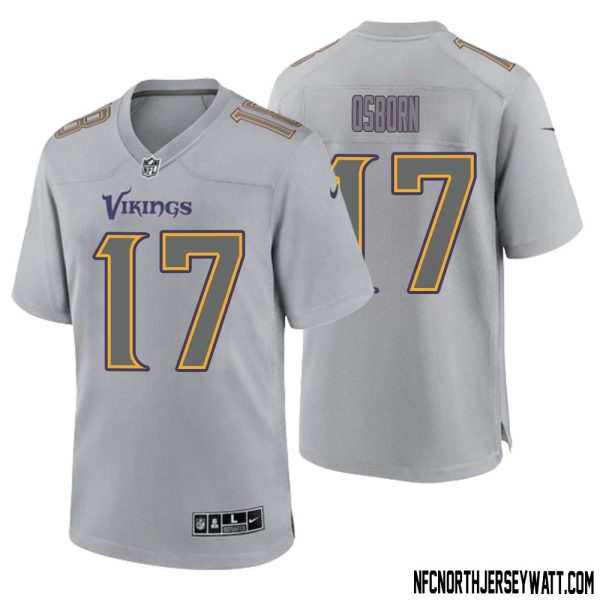 K.j. Osborn No 17 Men Gray Minnesota Vikings Atmosphere Fashion Game Jersey – Replica