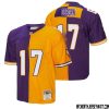 Justin Jefferson No 18 Men Mitchell & Ness Purple Gold Minnesota Vikings 1998 Split Legacy Replica Jersey