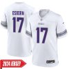 Justin Jefferson No 18 Youth’S Minnesota Vikings White Alternate Custom Game 2024 Jersey