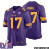 Justin Jefferson No 18 Minnesota Vikings Super Bowl LVIII Alternate Game Jersey Purple for Men – Replica