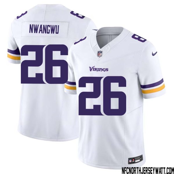 Kene Nwangwu No 26 Men White Minnesota Vikings Vapor F.u.s.e. Limited Jersey- Replica