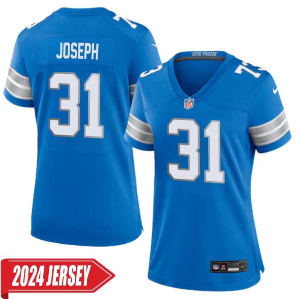 Kerby Joseph No 31 Woman’S Detroit Lions Home Game 2024 Jersey – Blue