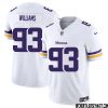 Khyiris Tonga No 95 Men White Minnesota Vikings Vapor F.u.s.e. Limited Jersey- Replica