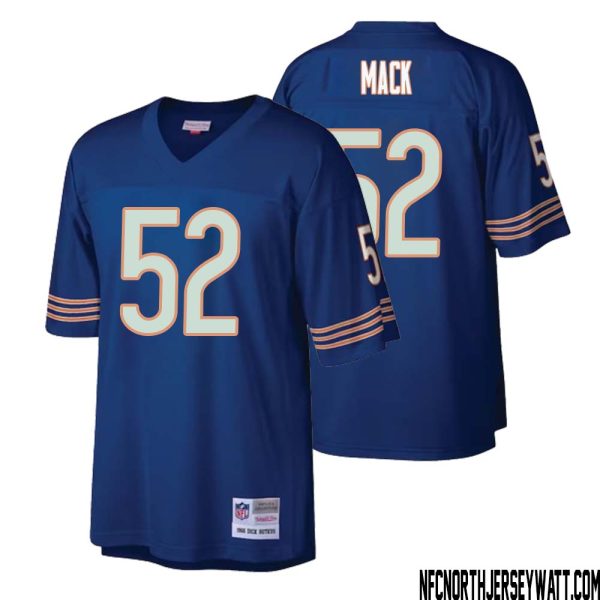 Khalil Mack No 52 Men Mitchell & Ness Navy Chicago Bears Retired Player Legacy Replica Jersey