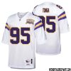 Kevin Williams No 93 Men Mitchell & Ness White Minnesota Vikings Authentic Throwback Retired Player Jersey- Replica