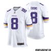 Khyiris Tonga No 95 Men White Minnesota Vikings Game Player Away Jersey – Replica