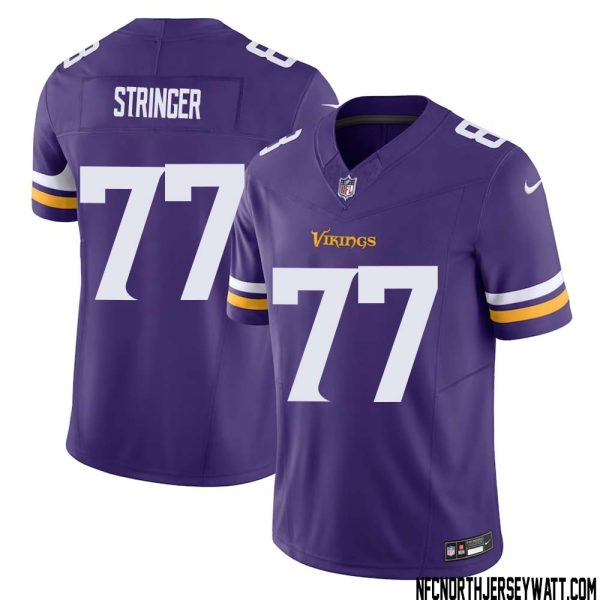 Korey Stringer No 77 Men Purple Minnesota Vikings Vapor F.u.s.e. Limited Jersey- Replica