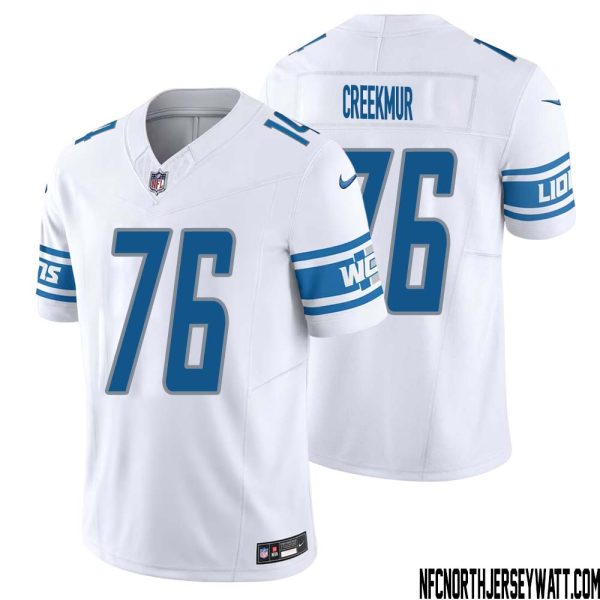 Lou Creekmur No 76 Men White Detroit Lions Vapor F.U.S.E. Limited Jersey – Replica