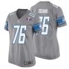 Lou Creekmur No 76 Womens Custom Blue Detroit Lions Super Bowl Lviii Player Home Game Jersey