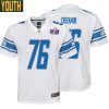 Malcolm Rodriguez No 44 Mens Custom Blue Detroit Lions Super Bowl Lviii Player Home Game Jersey