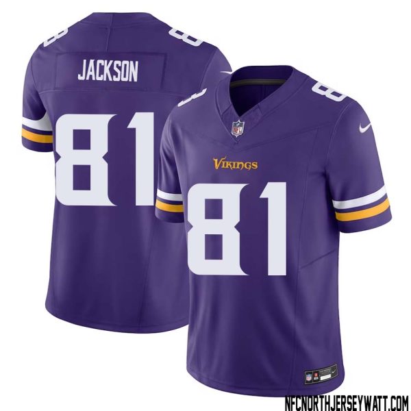 Lucky Jackson No 81 Men Purple Minnesota Vikings Vapor F.u.s.e. Limited Jersey- Replica
