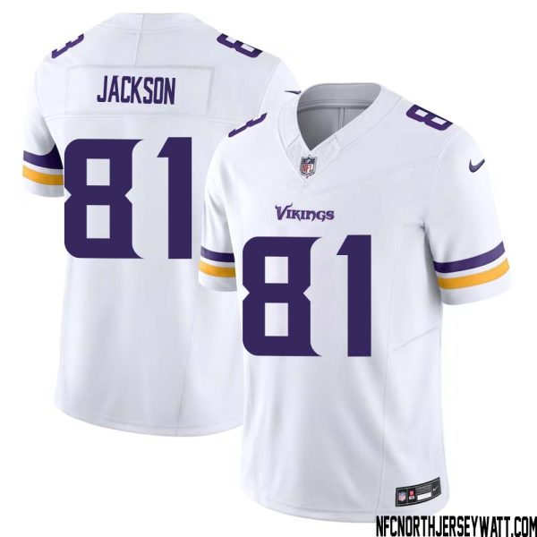 Lucky Jackson No 81 Men White Minnesota Vikings Vapor F.u.s.e. Limited Jersey- Replica