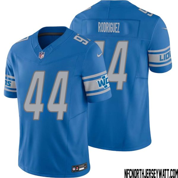 Malcolm Rodriguez No 44 Men Blue Detroit Lions Vapor F.u.s.e. Limited Jersey – Replica