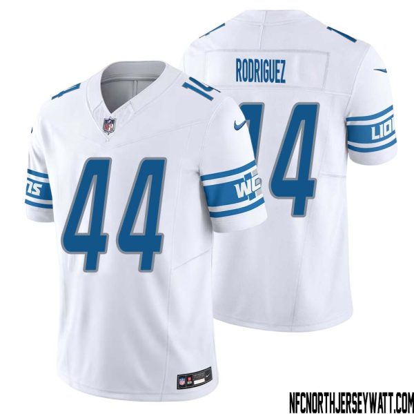 Malcolm Rodriguez No 44 Men White Detroit Lions Vapor F.u.s.e. Limited Jersey – Replica
