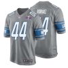 Malcolm Rodriguez No 44 Mens Custom Blue Detroit Lions Super Bowl Lviii Player Home Game Jersey