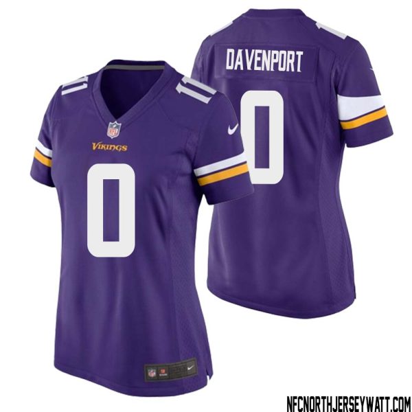 Marcus Davenport No 0 Minnesota Vikings Game Jersey Court Purple For Womens – Replica