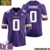 Lucky Jackson No 81 Minnesota Vikings Super Bowl Lviii Home Game Jersey Court Purple For Youth – Replica