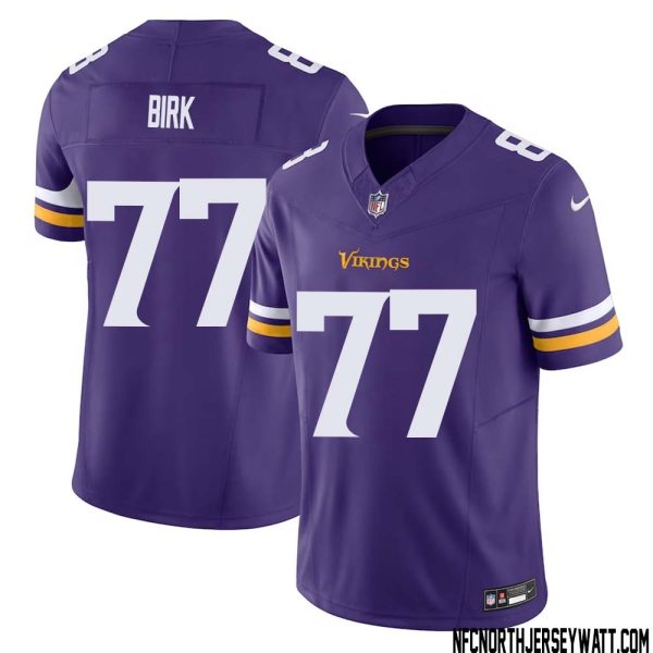 Matt Birk No 77 Men Purple Minnesota Vikings Vapor F.u.s.e. Limited Jersey- Replica