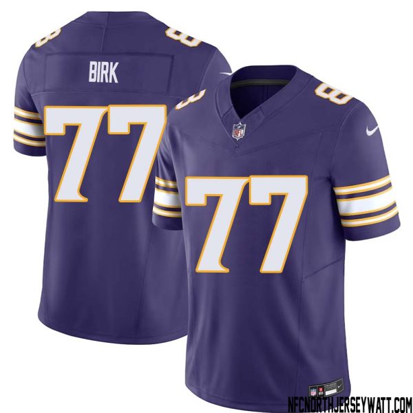 Matt Birk No 77 Mens Purple Minnesota Vikings Vapor F.u.s.e. Limited Jersey- Replica